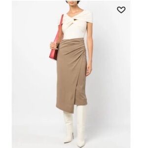 Wolford Beige Origami-Drape Wrap Skirt